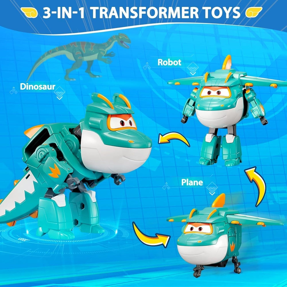 Super Wings EU770447 - Transforming Tino & Pet, figura de juguete transformable aprox. 14,5 cm y mascota con una altura de aprox. 4,3 cm, para niños mayores de 3 años Figuras de acción Naty Shop