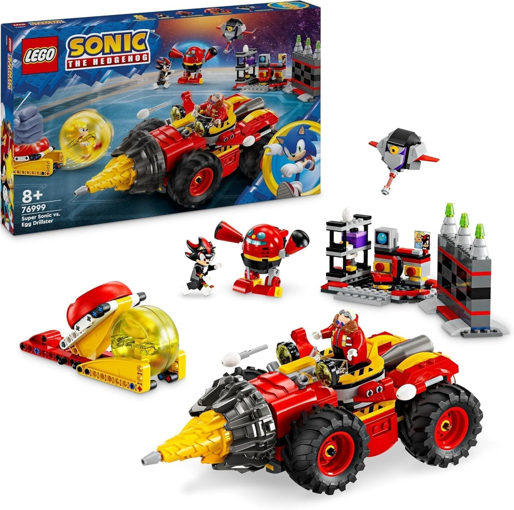 LEGO Sonic the Hedgehog Super Sonic Vs. Set de videojuego de aventuras Egg Drillster Regalo para niños Set de Shadow y Dr. Eggman para niños y niñas de 8 años 76999 Juegos de construcción Besuche den LEGO-Store Default Title