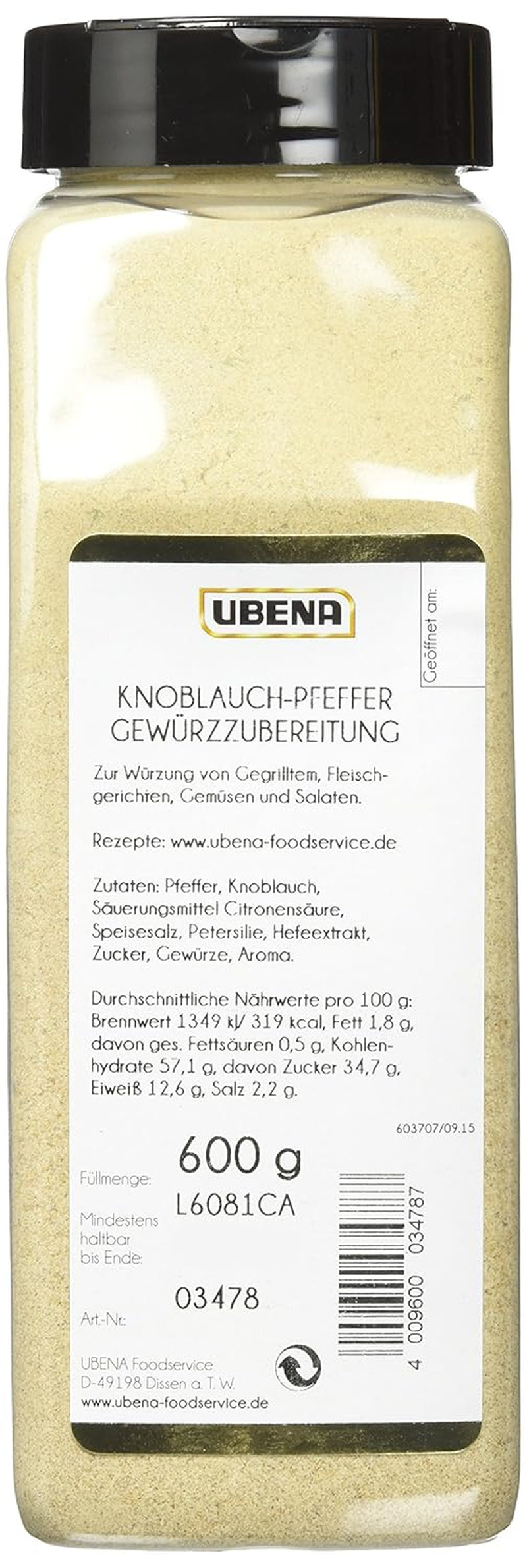 Knoblauch-Pfeffer 600 g, 1 paquete (1 x 0,6 kg)