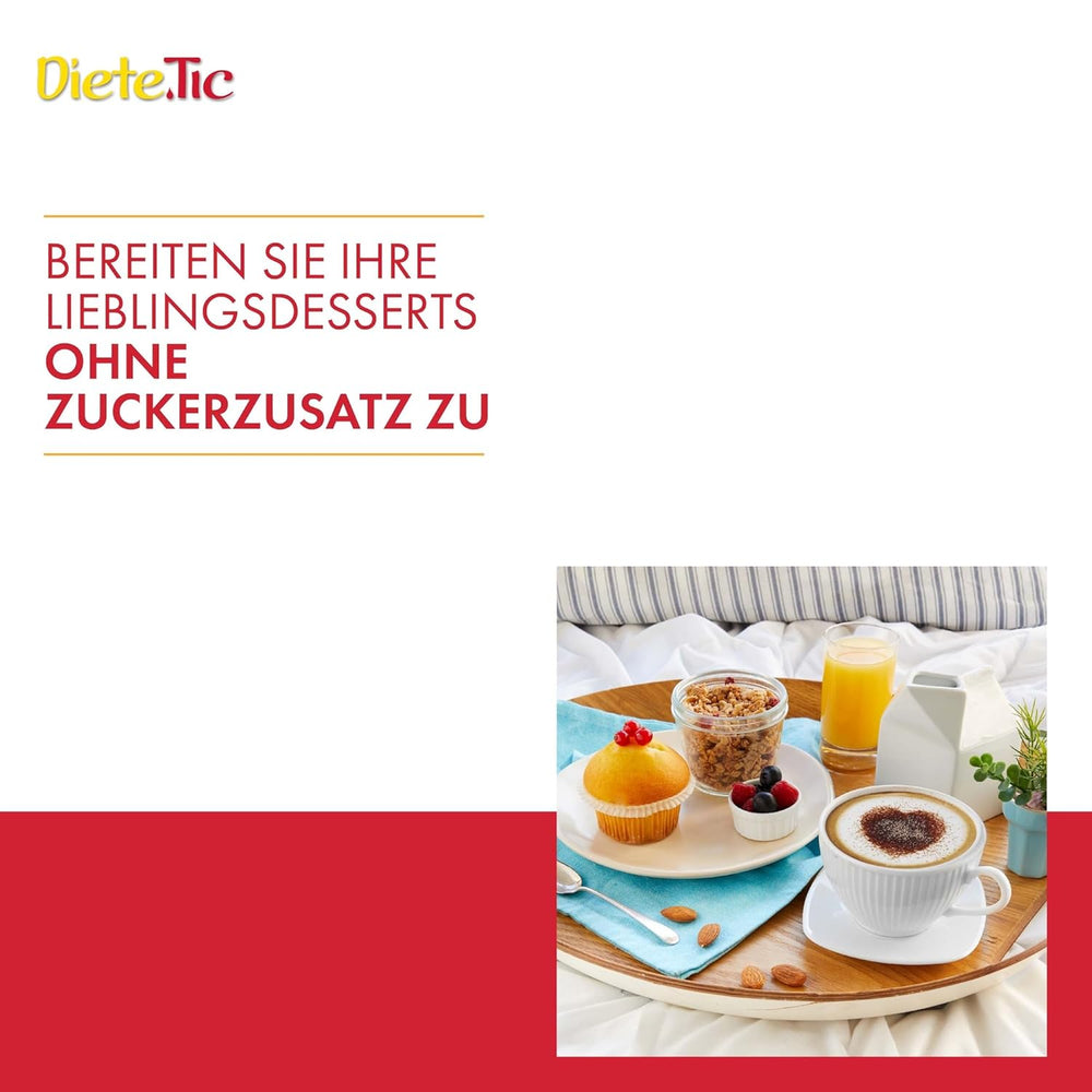 Diete.Tic Edulcorante líquido con Stevia, cero calorías, práctico paquete de 3 x 50 ml (1000 gotas), sin gluten, sin conservantes, ideal para endulzar bebidas, yogures y ensaladas de frutas