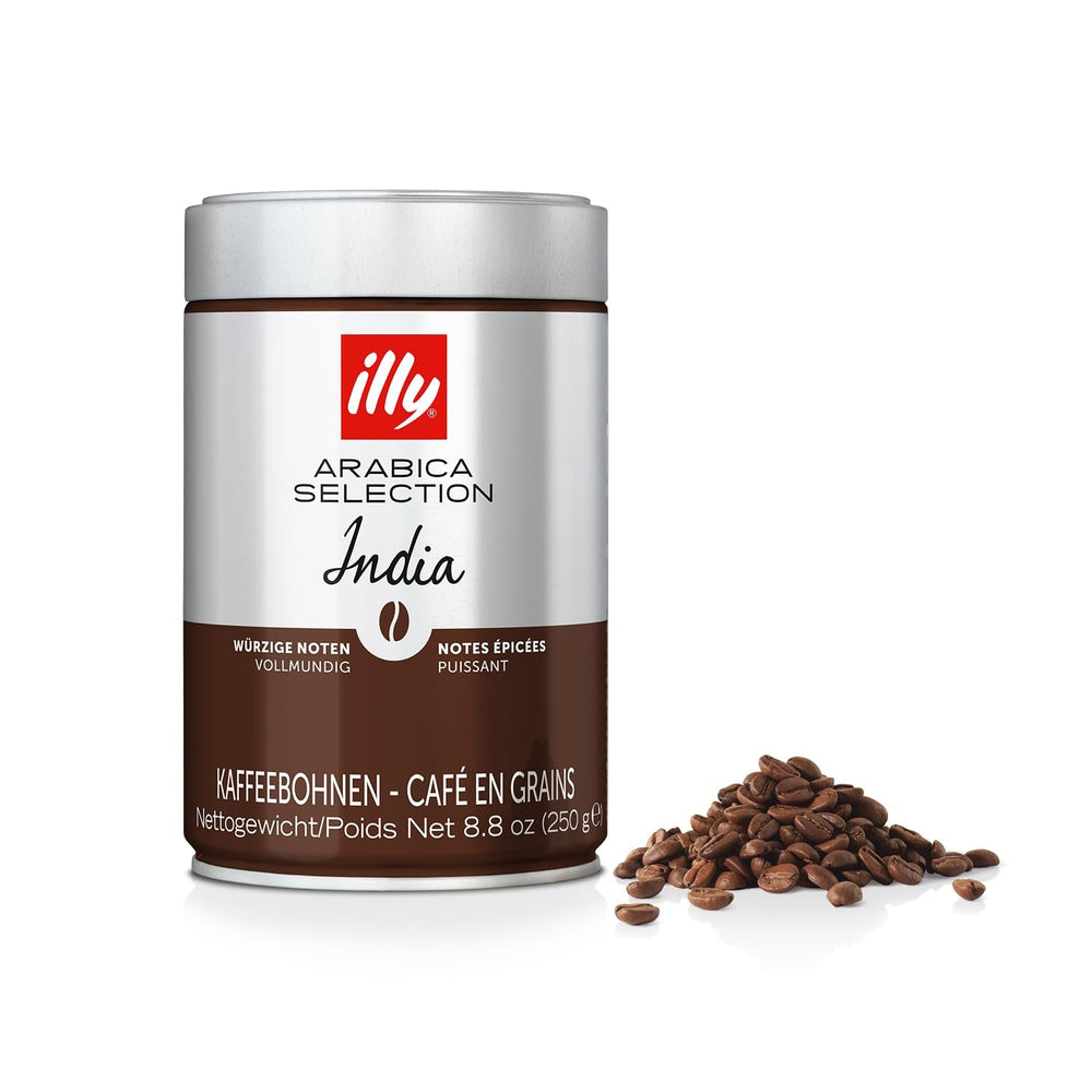 Cafea Illy, boabe de cafea Classico, prăjire clasică Cafea Naty Shop 250 grame Arabica Selection India