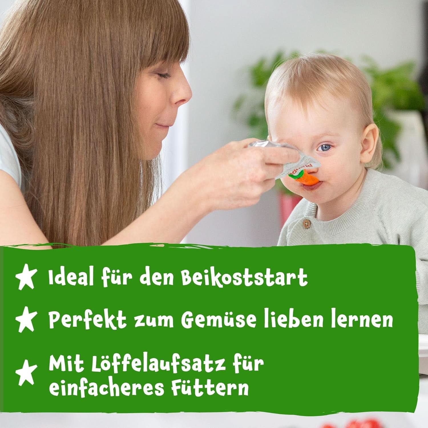 Pumpkin Organics 24Pack, puré de verduras ecológico, sin azúcares añadidos, para bebés a partir de 6 meses, 24 x 100 gramos Madre e Hijo Naty Shop