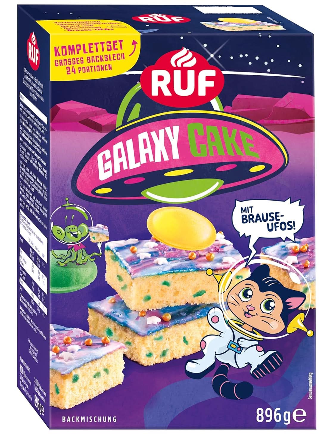 RUF Mezcla para pasteles, varios colores Esmaltes y Decoración Naty Shop 896 gramos Galaxy Cake