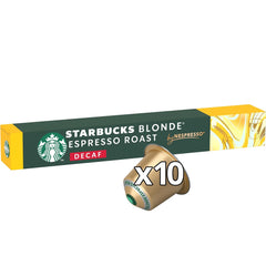 STARBUCKS Blonde Espresso Roast Entkoffeiniert by Nespresso, Helle Röstung, Kaffeekapseln 6 x 10 (60 Kapseln)