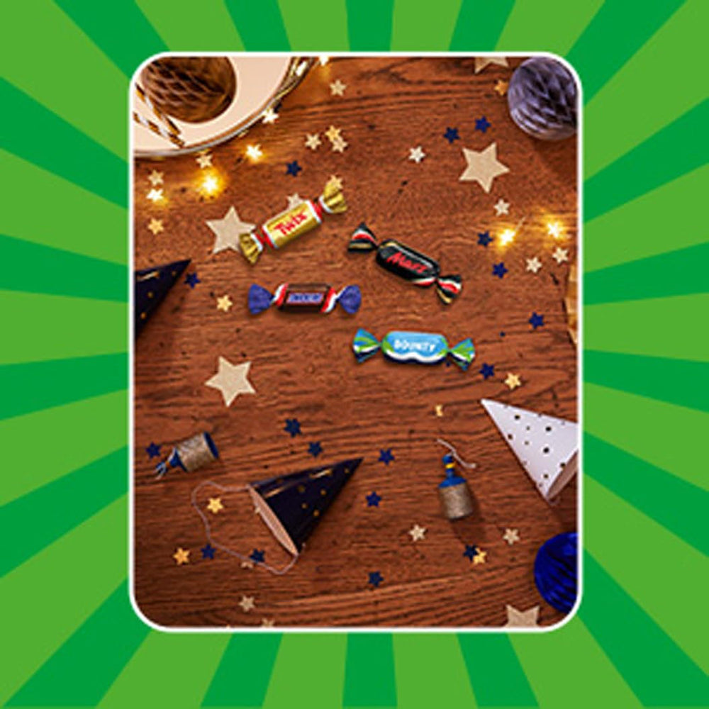 Mix de miniaturas, Mars, Snickers, Bounty & Twix, Barritas clásicas en formato mini, 296 Barritas, Caramelos de Chocolate 3Kg Naty Shop