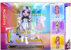 Rainbow High 571049 Fashion Studio - Exklusive Puppe mit Kleidung, Accessoires & 2 Funkelnden Perücken - Schaffen Sie 300+ Looks!
