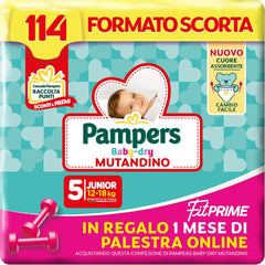 Pampers Baby Dry Pants y pañales Fit Prime Maxi, talla 138, talla 4 (8-15 kg), 1 mes gratis online en el gimnasio