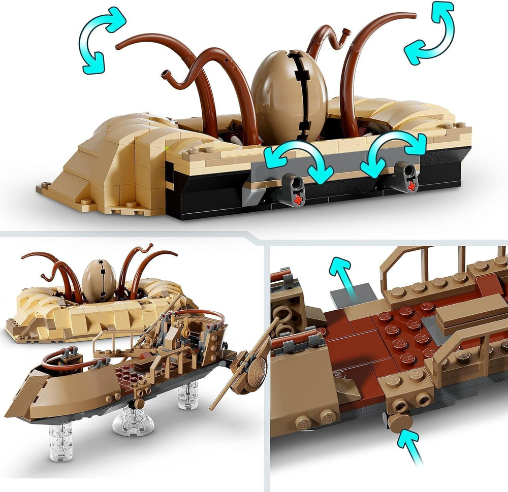 LEGO Star Wars: El Regreso del Caballero Jedi Skiff del Desierto y Pozo de Sarlacc Colección y set de construcción de fantasía Juguete de construcción, regalo para niños, niñas y todos los fanáticos 75396 Juegos de construcción Besuche den LEGO-Store