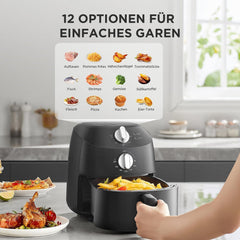 Freidora de Aire Caliente Midea 2L, 1150W Airfryer, Sin Aceite, Freidora de aire caliente, Función de apagado automático Electrodomésticos Naty Shop