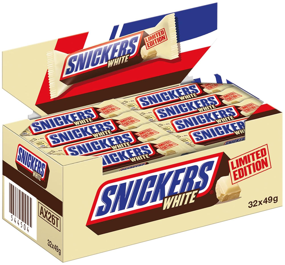 Un paquete grande de chocolate que contiene 32 tabletas de chocolate de 50 g cada una.