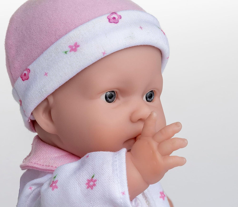 JC Toys La Baby Juego de muñecas bebé caucásicas - Muñeca de 28 cm, suave y lavable, conjunto rosa desmontable con gorro, manta y chupete, para muñecas de 12 meses en adelante Naty Shop