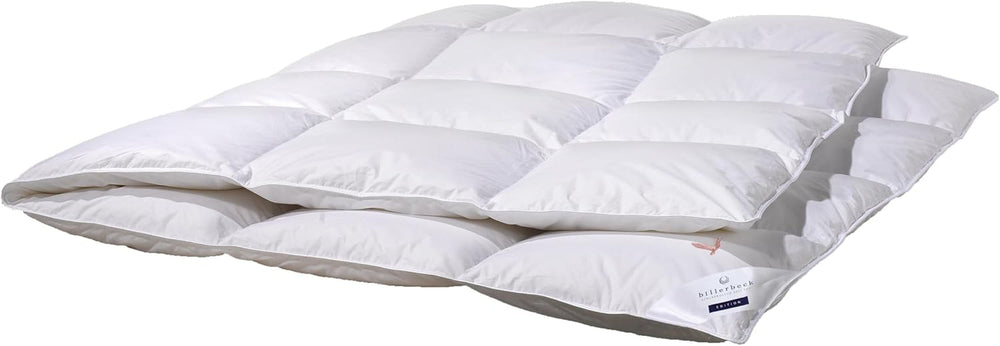 Edredón de plumas Billerbeck - E04 Gold Edition - Edredón de verano - Edredón de plumas reales 135 x 200 cm - Nivel de calor ligero de verano Edredones y edredones Naty Shop