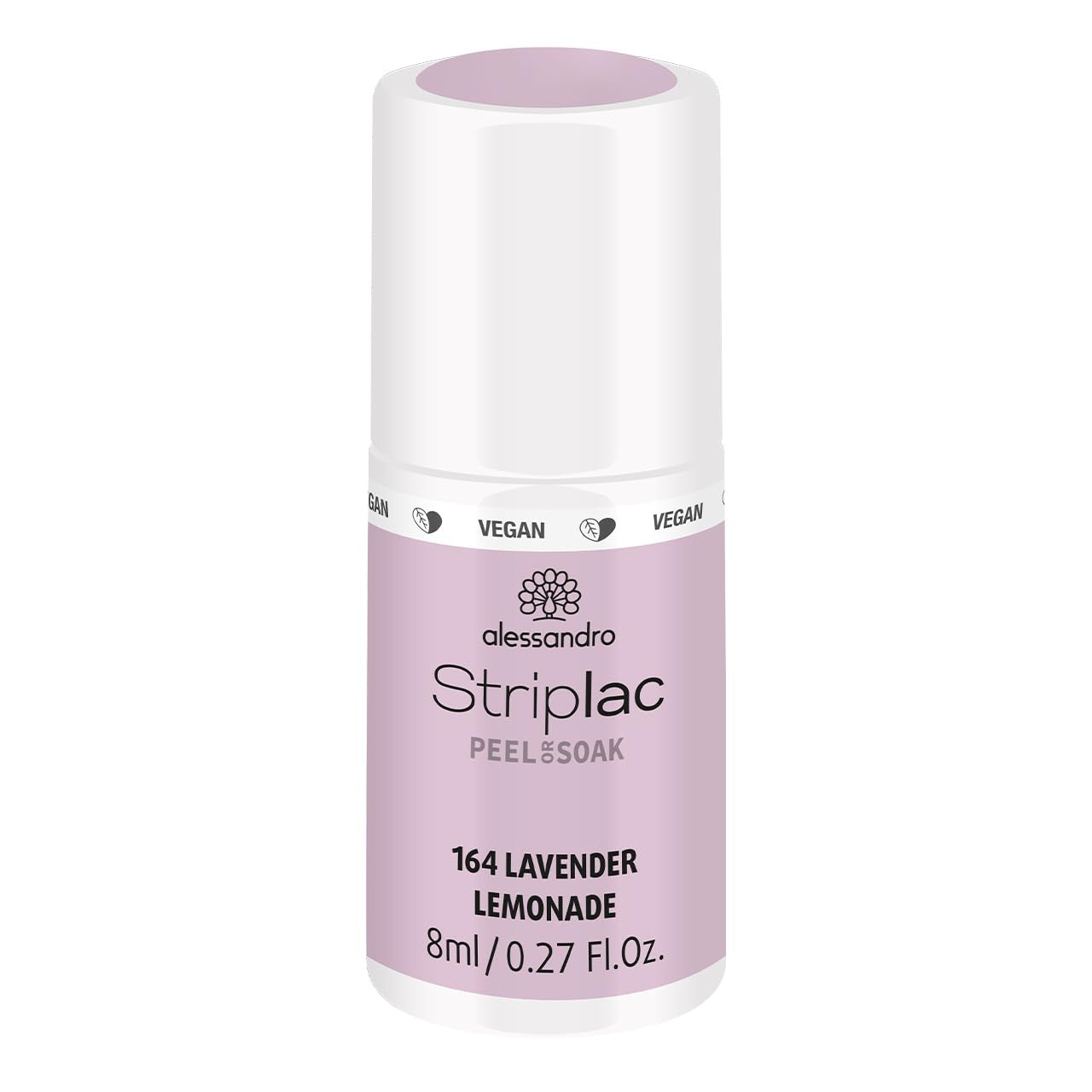 Esmalte de uñas UV alessandro Striplac Lavender Lemonade – Delicado y duradero – Fácil eliminación gracias a la tecnología de eliminación – Vegano y libre de crueldad animal – 8 ml