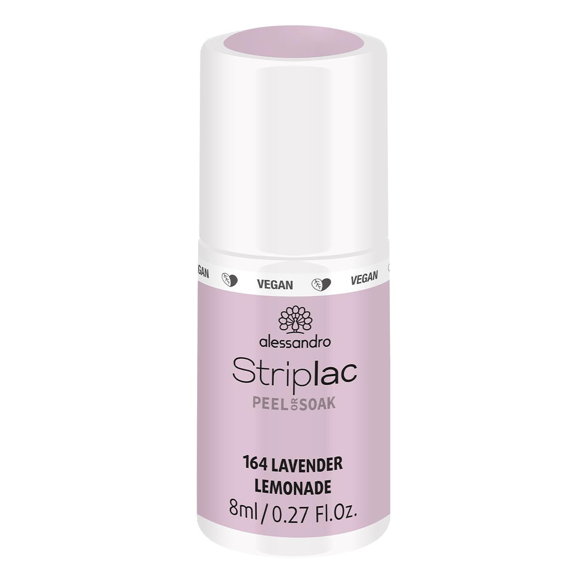 Esmalte de uñas UV alessandro Striplac Lavender Lemonade – Delicado y duradero – Fácil eliminación gracias a la tecnología de eliminación – Vegano y libre de crueldad animal – 8 ml