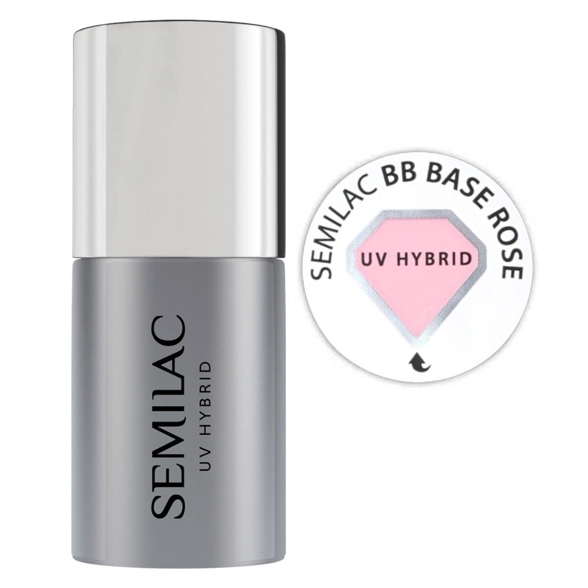 Semilac Pure & Clean base de esmalte de uñas UV 7ml – Base híbrida autonivelante para uñas sensibles