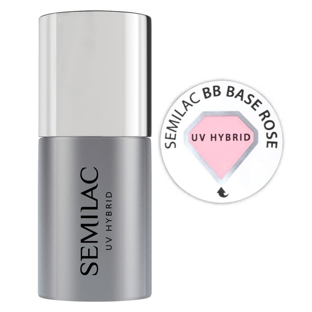Semilac Pure & Clean base de esmalte de uñas UV 7ml – Base híbrida autonivelante para uñas sensibles
