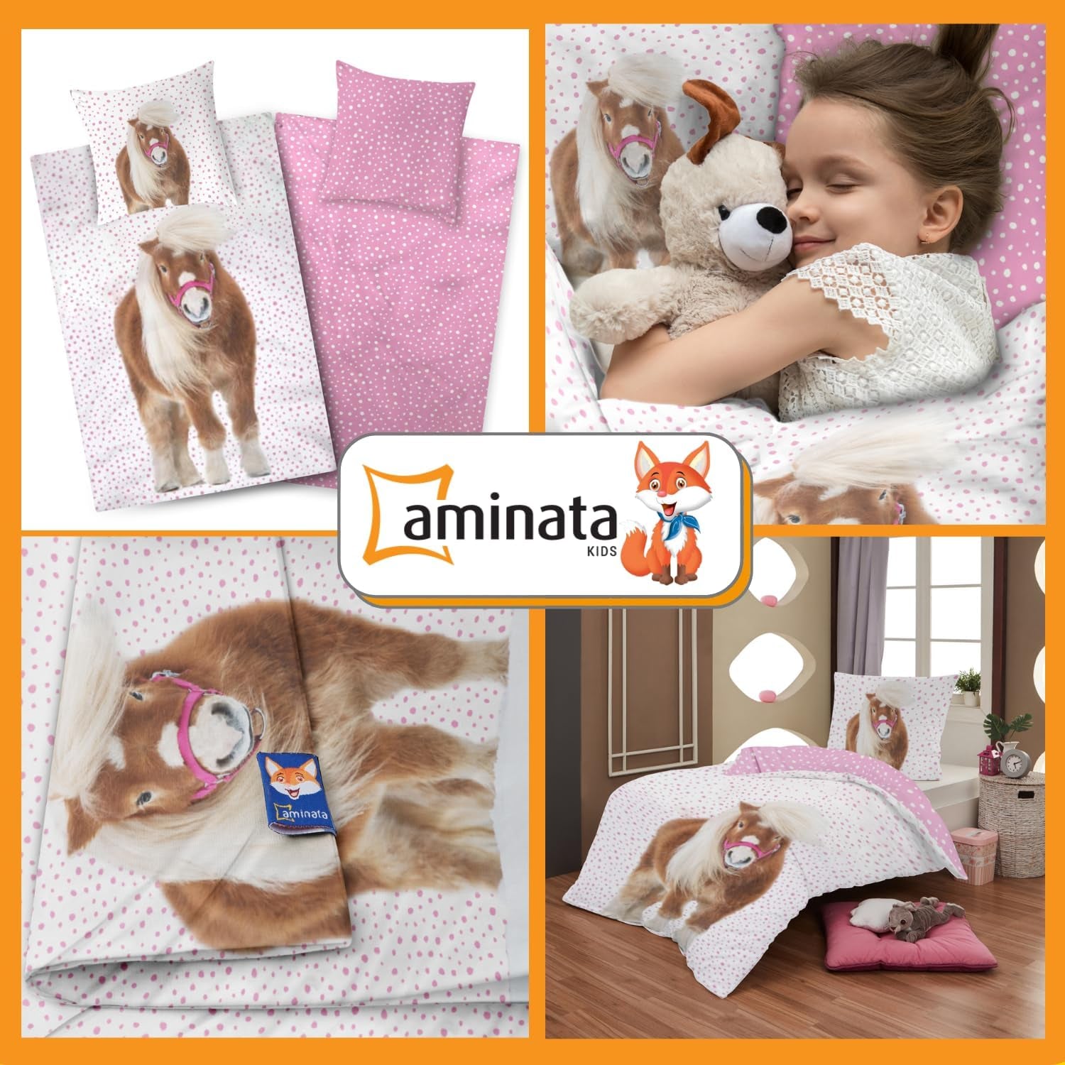 Aminata, ropa de cama infantil con ponis Ropa de cama - infantil Naty Shop