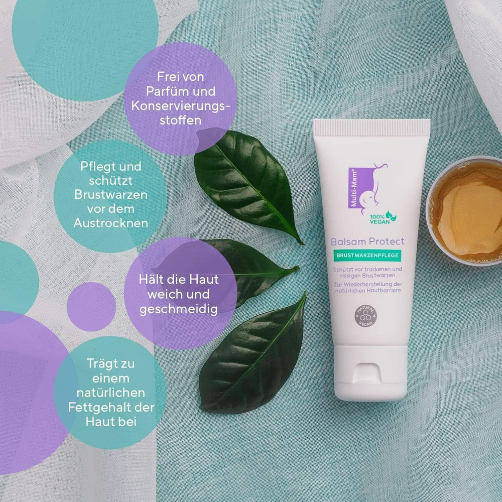 Multi-Mam Balsam Protect Beruhigt Und Schützt Trockene Und Rissige Brustwarzen Während Und Vor Der Stillzeit, Brustwarzencreme Stillen, Tubo 30 Ml Accesorios Alimentación y Lactancia Bebe Naty Shop