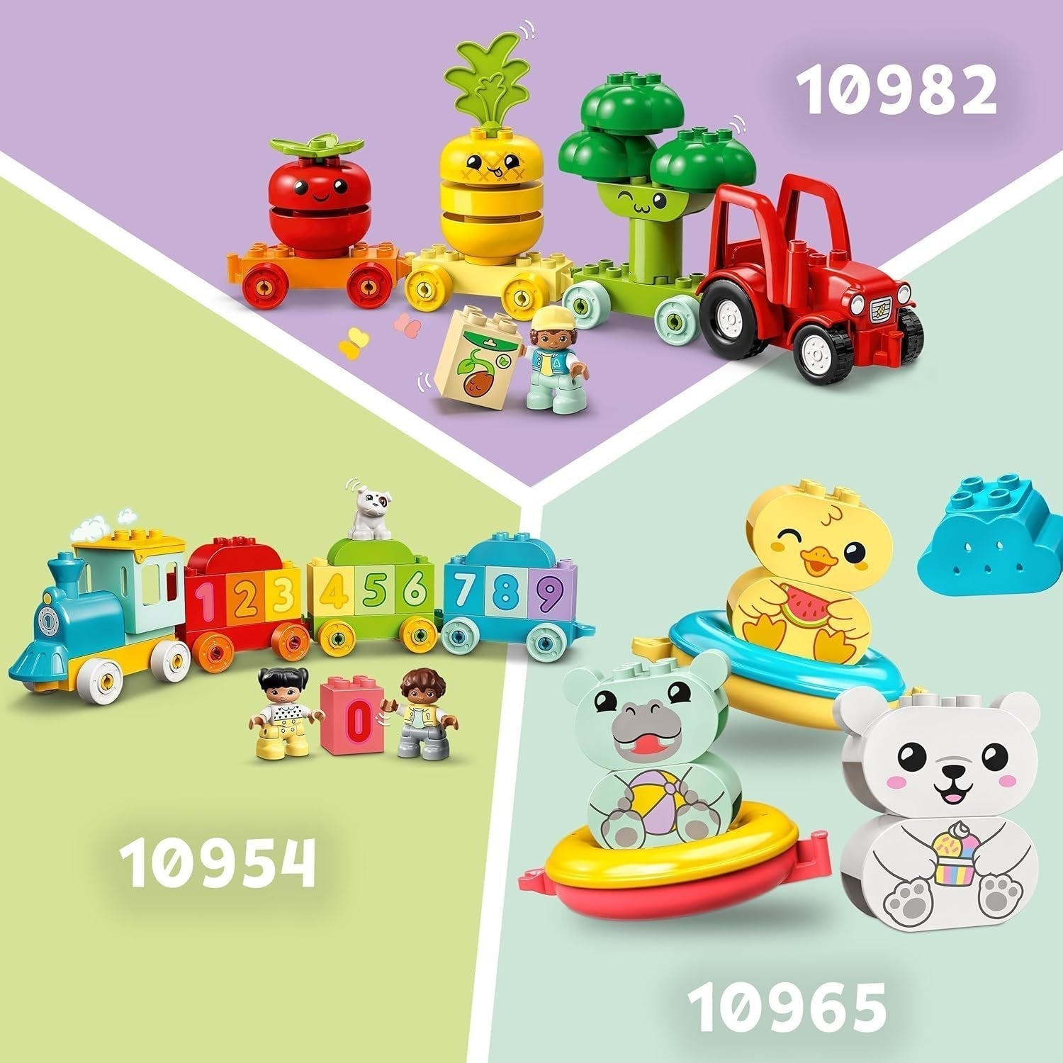 LEGO DUPLO Tren de Animales, Tren de Juguete con Ruedas, Figuras de Animales de Construcción y Reconstrucción Creativas, Juguete Educativo para Niños Pequeños, Regalo de Cumpleaños para Amantes de los Animales Niñas y Niños 1½ Años 10412 Juegos de Construcción Besuche den LEGO-Store