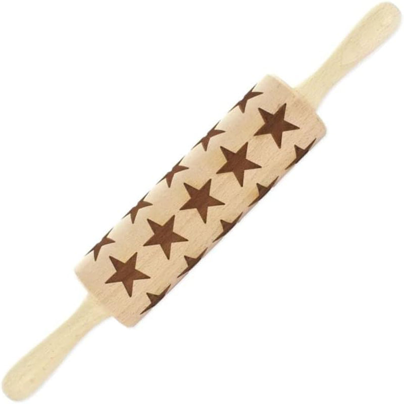 Fackelmann 3154250 Teigrolle con cojín de estrella, 40 cm