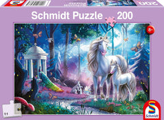 Schmidt Spiele 56486 Iepure unicorn cu mânz, puzzle jigsaw pentru copii din 200 de piese Puzzle Naty Shop Titlu implicit