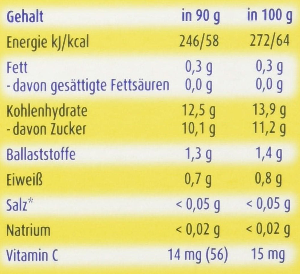 Frutas y cereales divertidos para niños, enteros en manzanas-plátanos, paquete de 4 (4 X 90 gramos) Madre e Hijo Naty Shop
