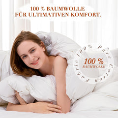 Edredón De Plumas 135X200 Todas Las Estaciones 100% Algodón Edredón 4 Estaciones 135X200 Con Plumón De Ganso Y Plumas Caja Deflectora 3D Altamente Esponjosa Calidez Media Edredones Y Edredones Naty Shop