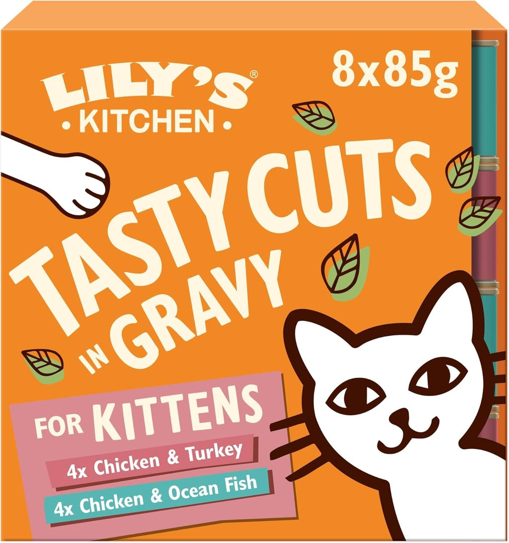 Lily'S Kitchen Hrană umedă naturală pentru pisici adulte, conservată, bucăți savuroase în sos cu pui, rețetă fără cereale (24 X 85G boluri)