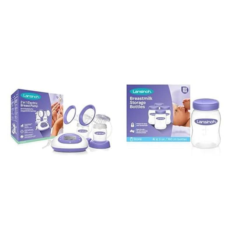 Sacaleches eléctrico 2 en 1 Lansinoh - pantalla LCD iluminada - extracción en uno o ambos lados - ajustable individualmente - más leche en menos tiempo Accesorios Alimentación y Lactancia Bebe Naty Shop Pack biberones, 4uds Sacaleches eléctrico 2 en 1 (nuevo)