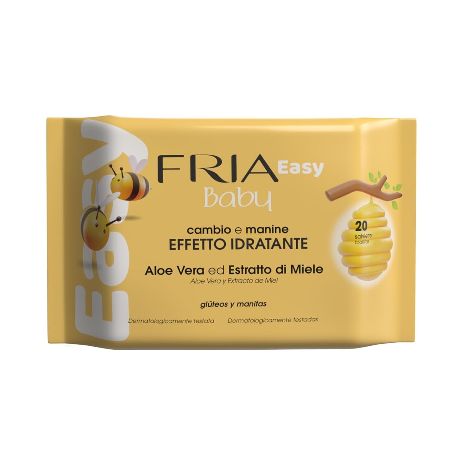 Toallitas húmedas Easy Baby con humectante para la piel de aloe vera y extracto de miel, probadas dermatológicamente, paquete de 330 toallitas