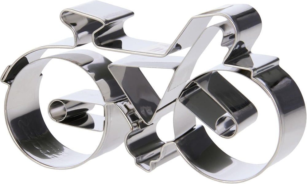 Formă de biscuiți Städter, oțel inoxidabil, bicicletă, 9 x 30 x 30 cm, argintie