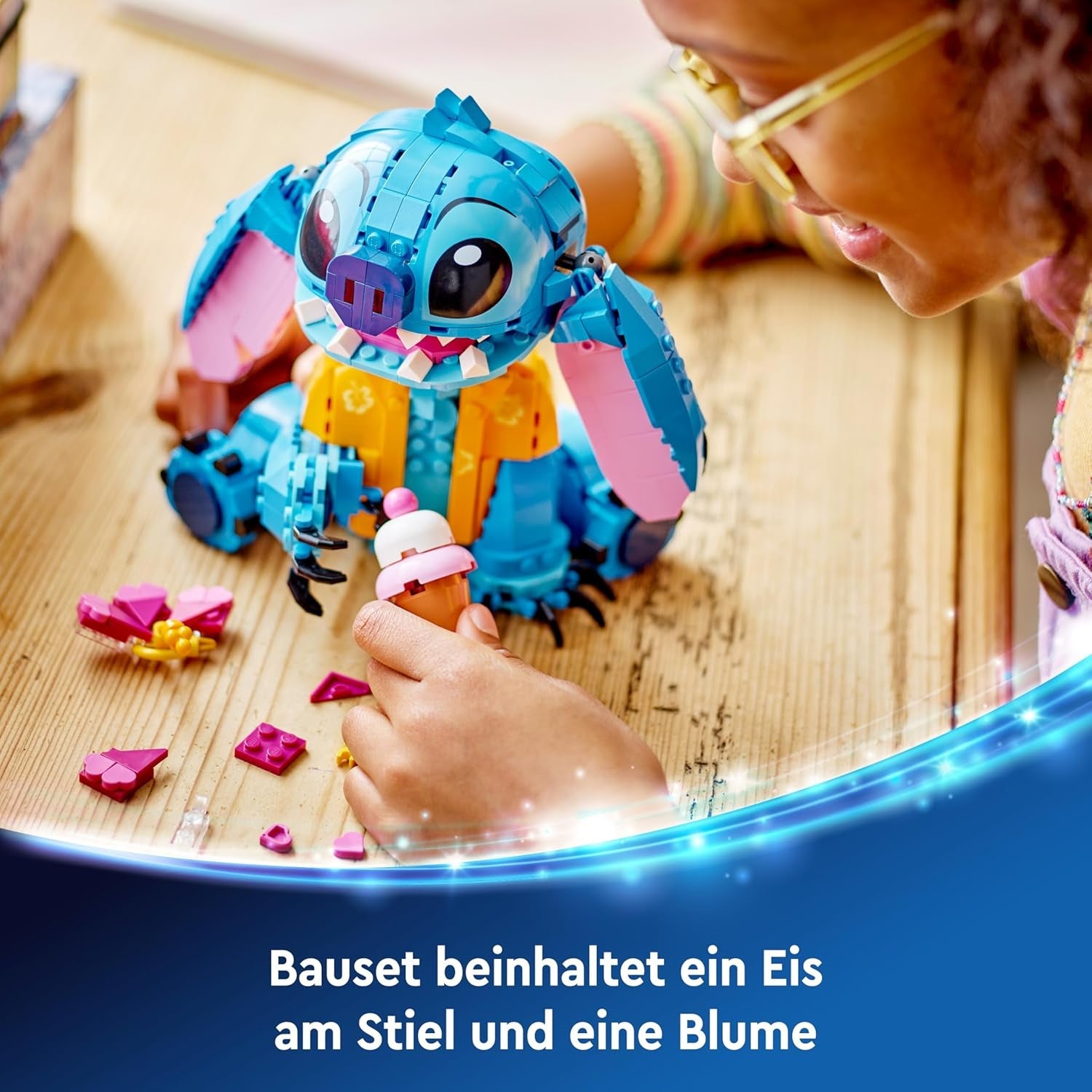 Lego | Disney Stitch Spielzeug - Figur zum Spielen und Sammeln mit Einer Eistüte und Einer decorativoen Blume - Geschenk für Mädchen, Jungen und Lilo & Stitch Filmfans ab 9 Jahren - 43249