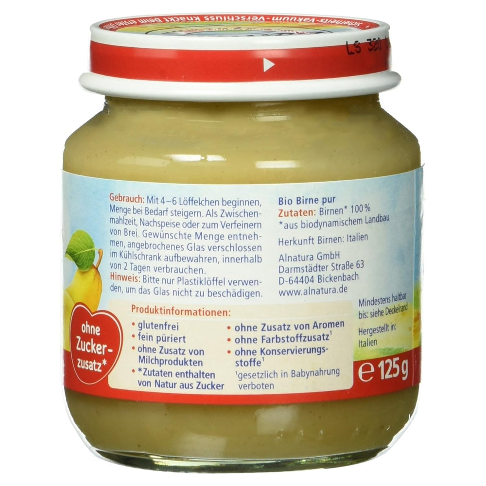 Bio Birne puro, después de 4 meses, 125 g