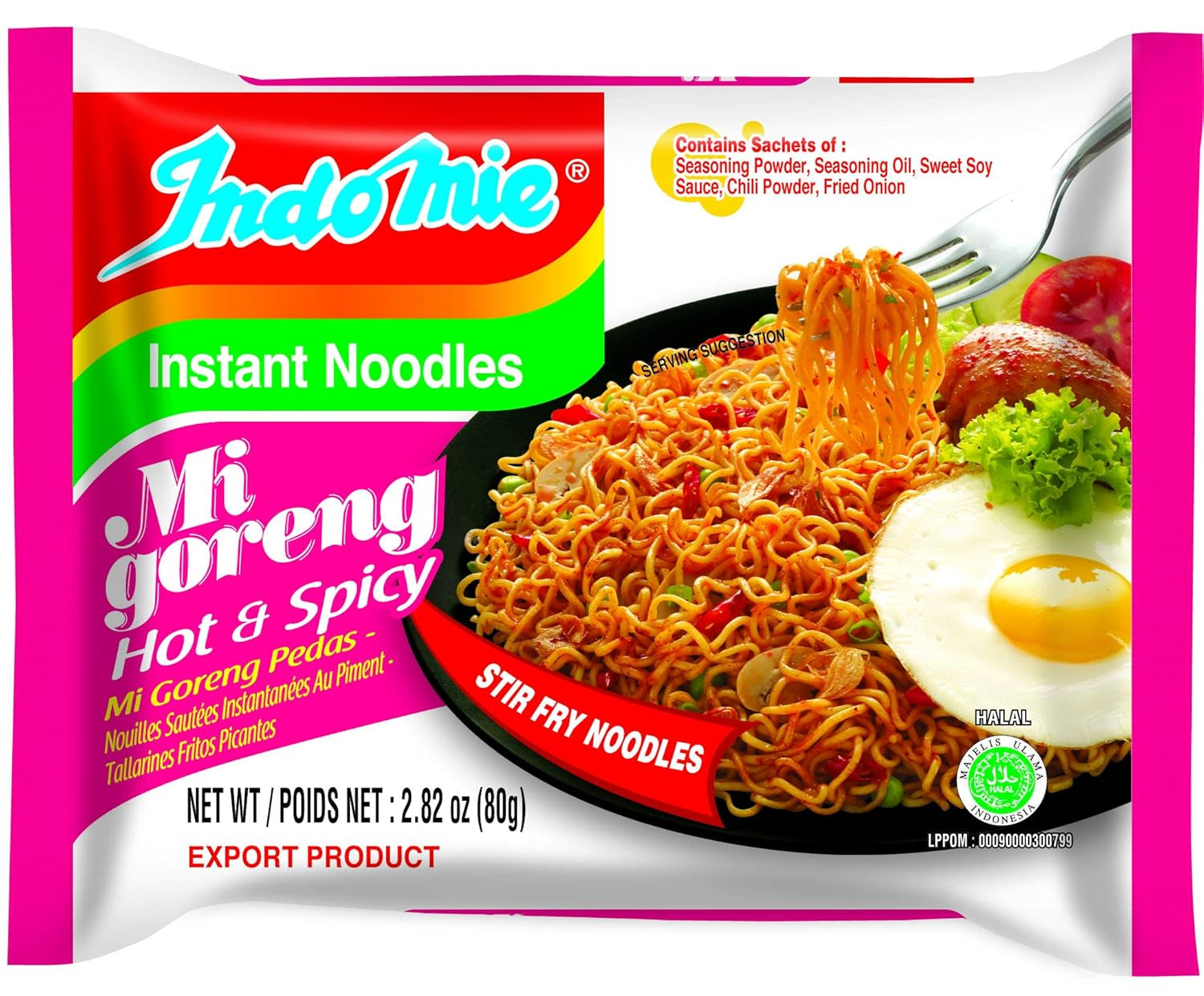 INDOMIE - Fideos instantáneos Mi Goreng - Paquete múltiple (40 x 80 g)