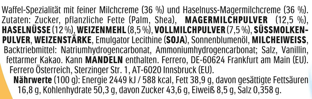 Kinder Happy Hippo Avellana - Obleas Crujientes Especiales con Leche y Crema de Avellanas - Dulces de Carnaval y Mardi Gras - 1 paquete que contiene 5 barritas individuales de 20,7g cada una