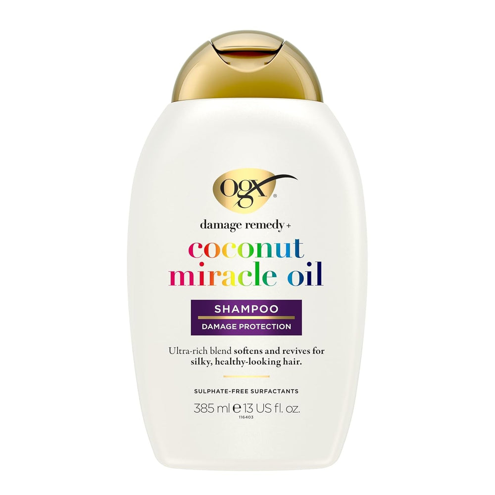 OGX Coconut Miracle Oil Hair Mask, mască de păr hidratantă pentru păr uscat, tratament hrănitor pentru păr cu ulei de nucă de cocos și extract de vanilie, îngrijire anti-frizz pentru îngrijirea optimă a buclelor (300 g) Masca de par Naty Shop Balsam