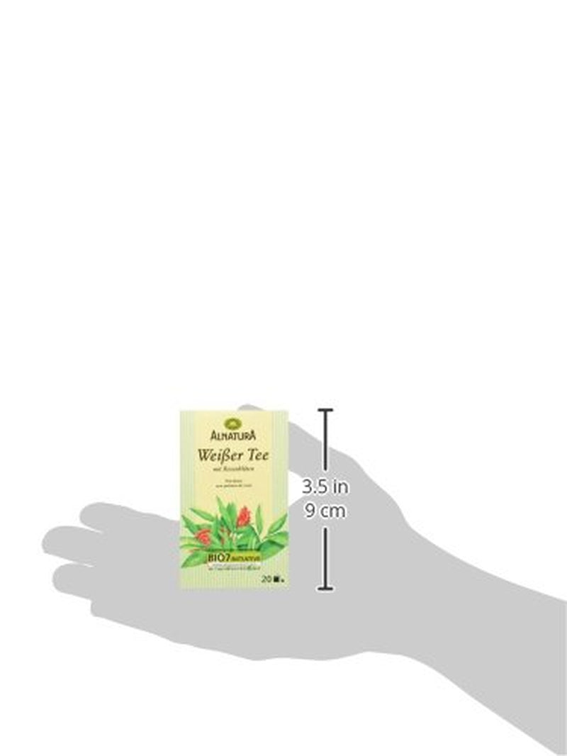 Ceai alb organic cu petale de trandafir, 20 pliculețe, 30 g