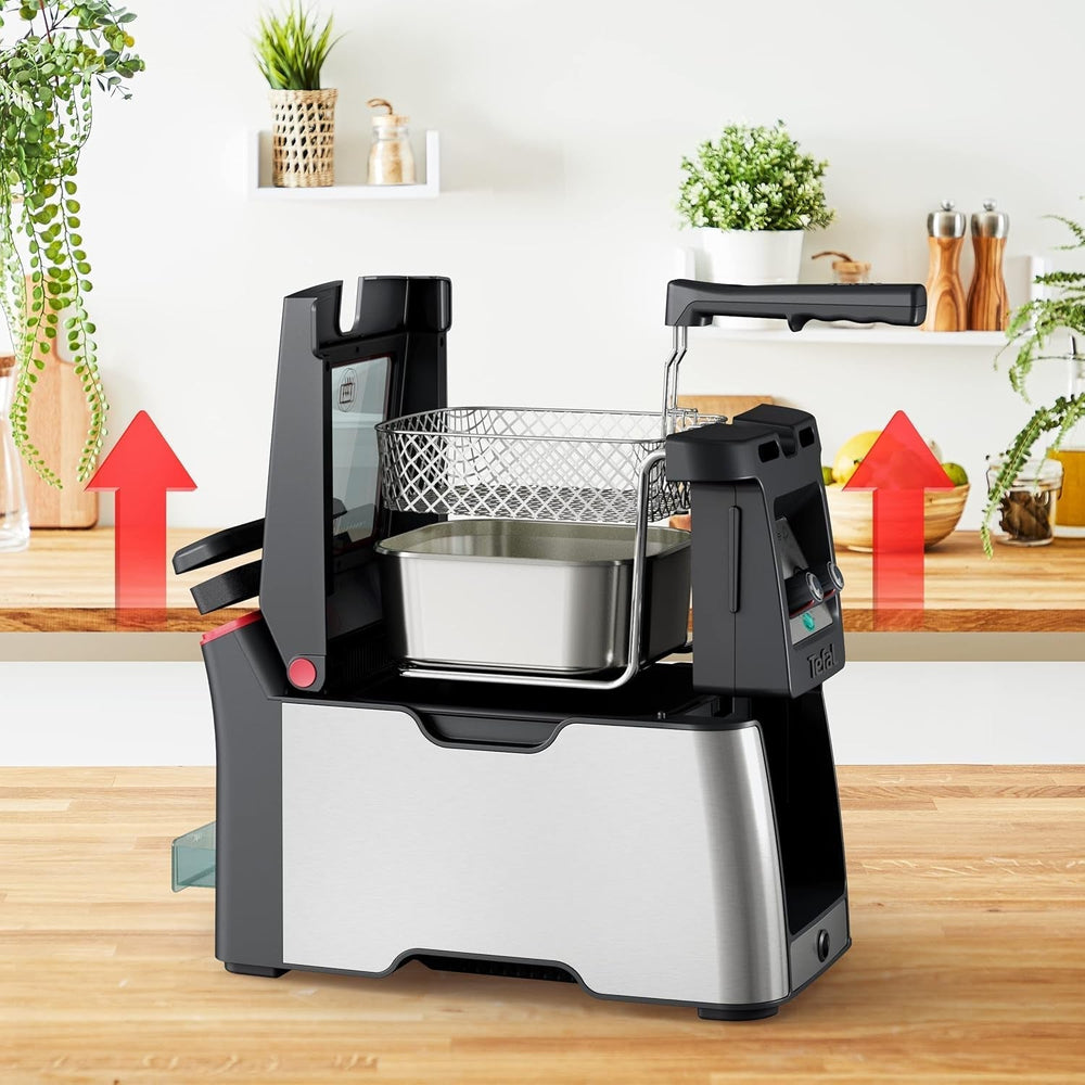 Freidora Tefal FR600D Clear Duo, fritura con menos humo y olores, 1,2 kg de capacidad, termostato, temporizador, gran ventana de visualización sin vaho Electrodomésticos Naty Shop