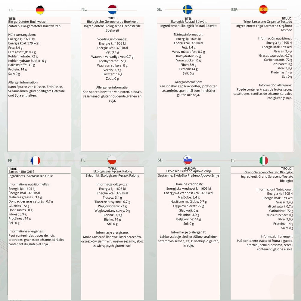 Wholefood Earth trigo sarraceno tostado orgánico, 1 kg