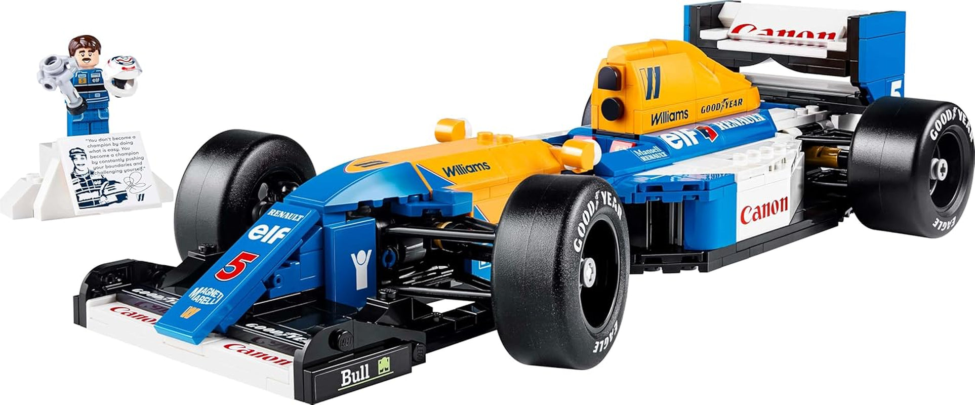 LEGO Icons Williams Racing FW14B con Nigel Mansell - Set de modelo de auto F1 con minifiguras de pilotos de carreras para coleccionar - Decoración de escritorio con soporte - Regalo para adultos y adolescentes fanáticos de los deportes de motor 10353 Juegos de construcción Besuche den LEGO-Store