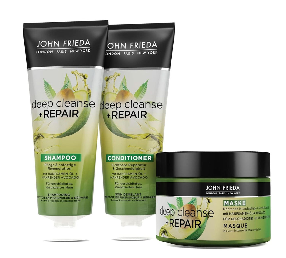 John Frieda, champú reparador para cabello dañado Detox+Repair, 250 ml Ducha y baño Naty Shop