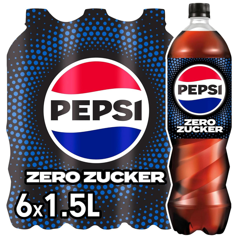 Pepsi Zero Sugar, Refresco sin azúcar, cola con cafeína, set 6 x 1,25 litros Bebidas sin alcohol Naty Shop Versión Clásica
