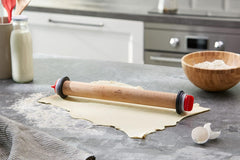 67142 Teigroller Buchenholz 34 cm con Weinring, Holz, marrón, 42 x 6 x 6 cm