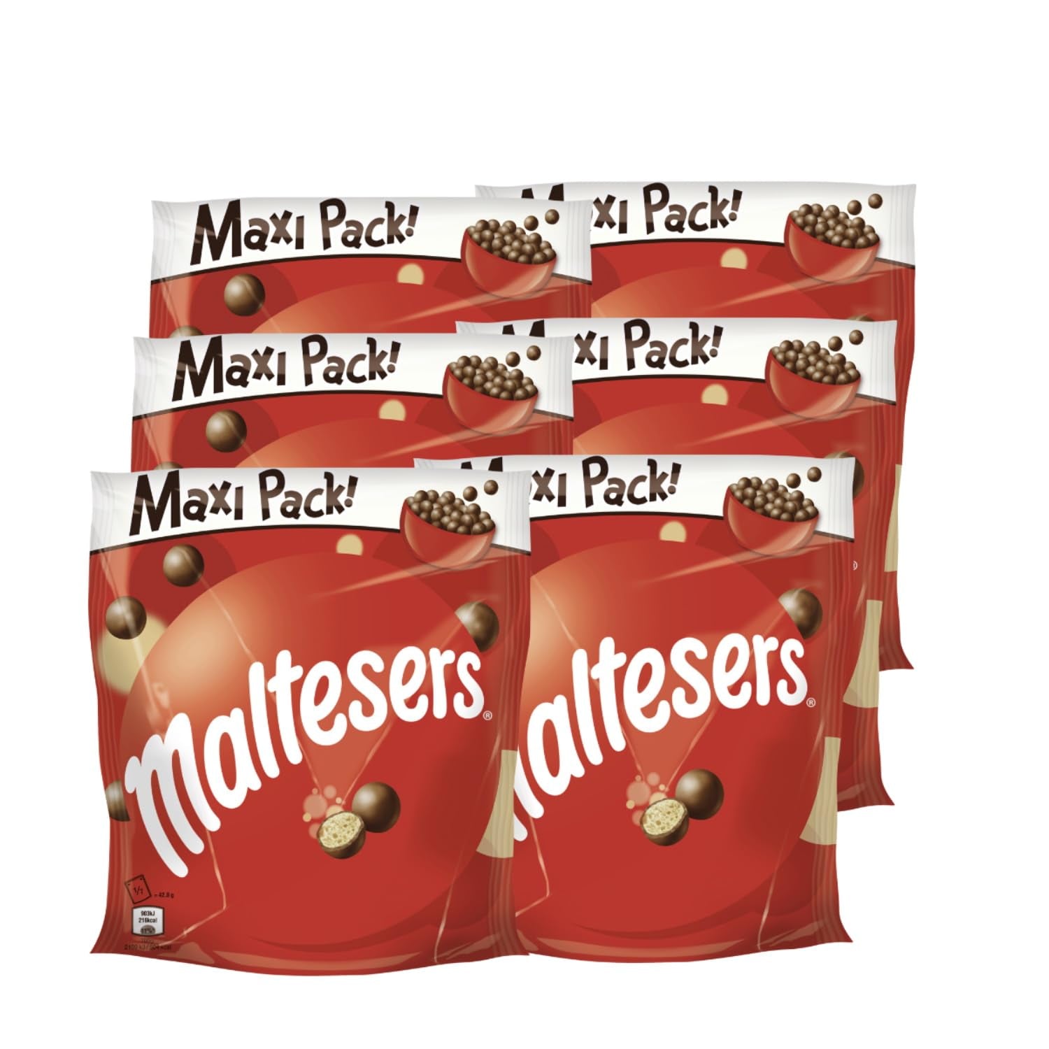 Maltesers, bolas de chocolate con un centro crujiente y ligero, aireado, snack de chocolate, 1 paquete (1 x 300 g)