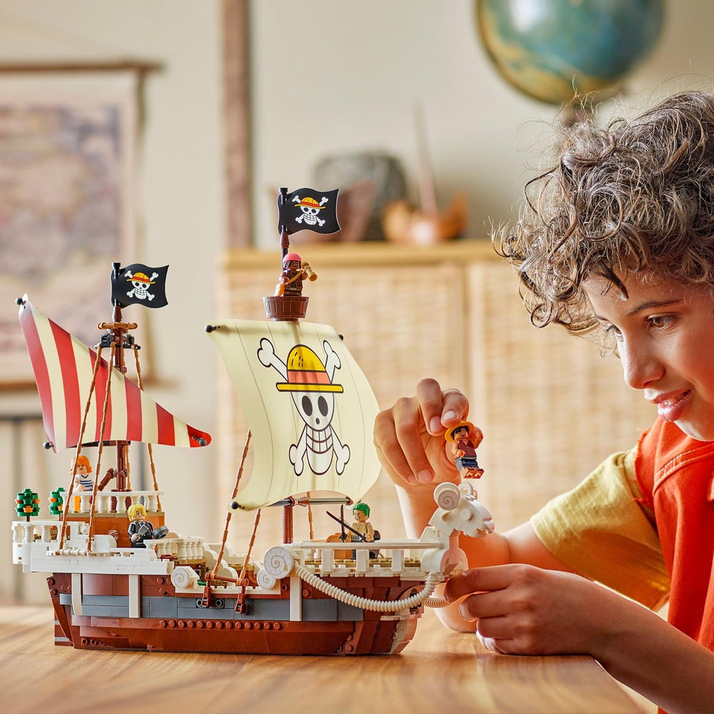 LEGO ONE PIECE - Das Piratenschiff Flying Lamb (Going Merry) - Juego de juegos con 5 minifiguras - incluido. Luffy, Zoro y Nami - Spielzeug zum Bauen - Geschenk für Jungen, Mädchen & Fans ab 10 Jahren - 75639