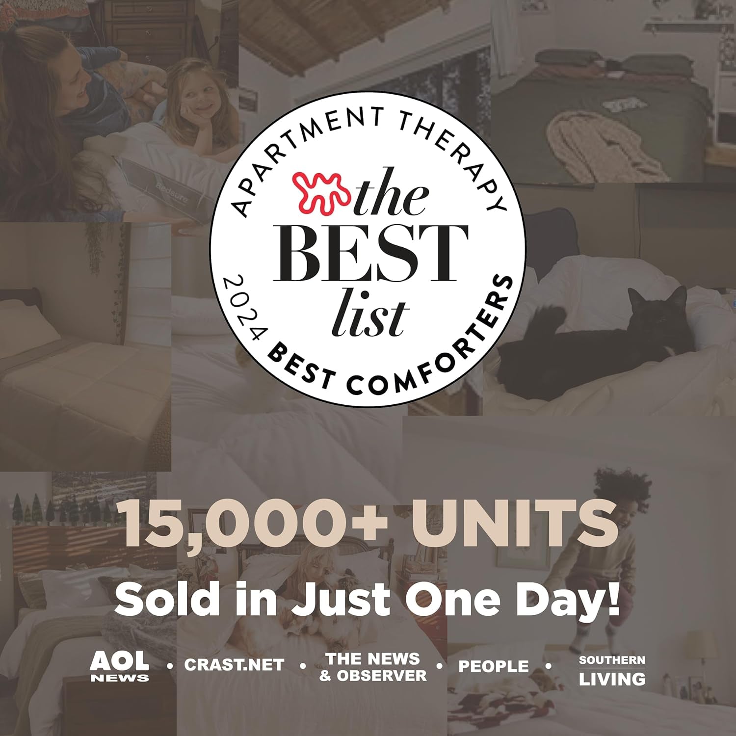 BEDSURE Edredón acolchado Full/Queen (88"X88") Edredones y edredones blancos Naty Shop