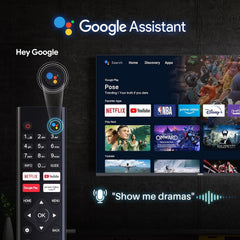 TuTu TUS43UQ1A Smart TV 43 inch (108 cm) 4K UHD LED TV Android TV cu WLAN, HDR, triplu tuner DVB-C/S/S2/T/T2, Bluetooth, Prime Video, Netflix, YouTube, DAZN, Disney+