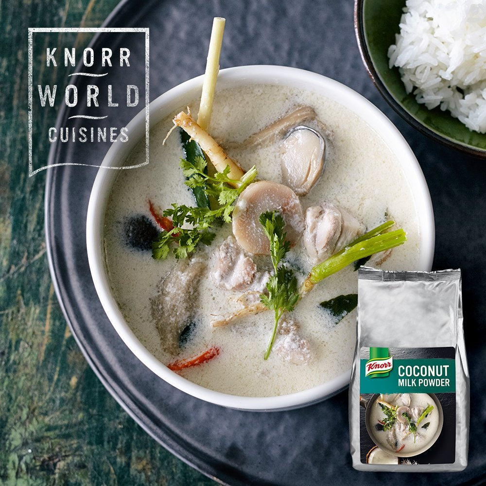 Knorr Kokosmilch Pulver (leche en polvo con 20 frischen Kokosnüssen, ergibt 6,6 litros Kokosmilch) 1er paquete (1 x 1 kg)
