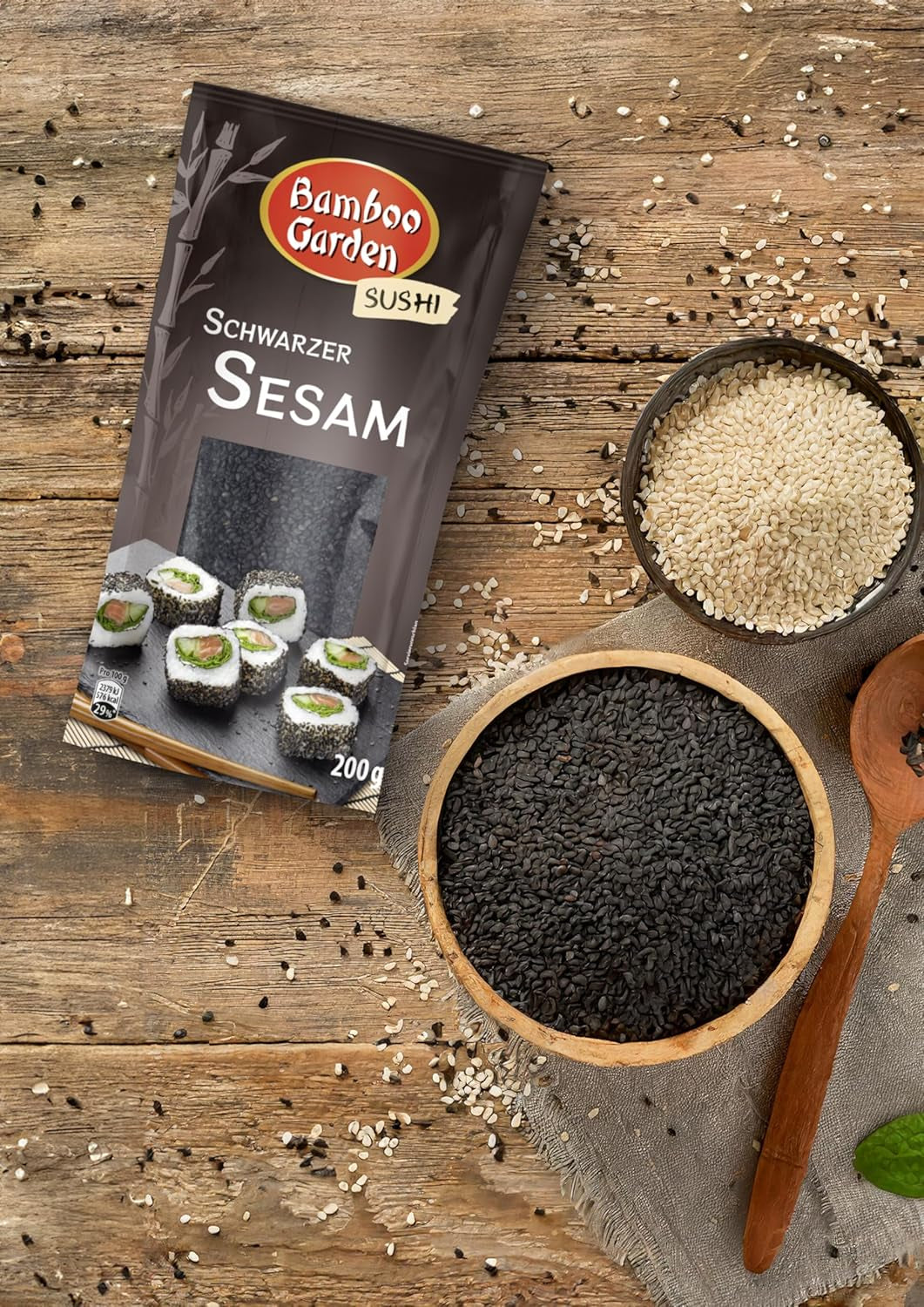 Bamboo Garden Sésamo negro, 200 g (Verpackungsdesign kann abweichen)