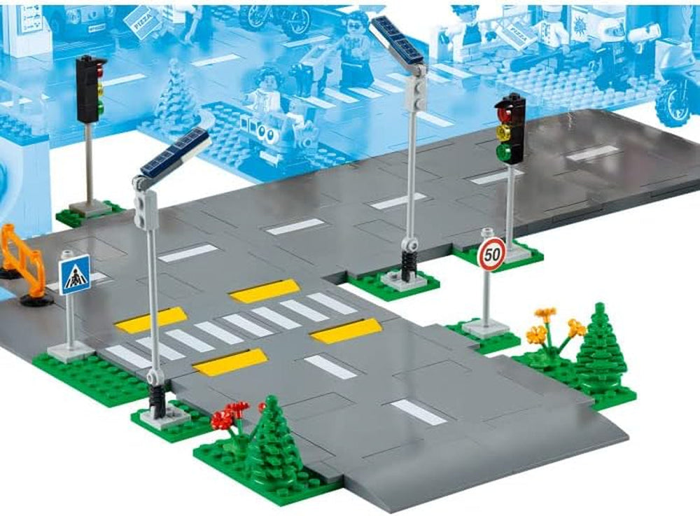 LEGO City Juego de construcción Intersección de carreteras con semáforos con ladrillos que brillan en la oscuridad 60304 Juegos de construcción Besuche den LEGO-Store